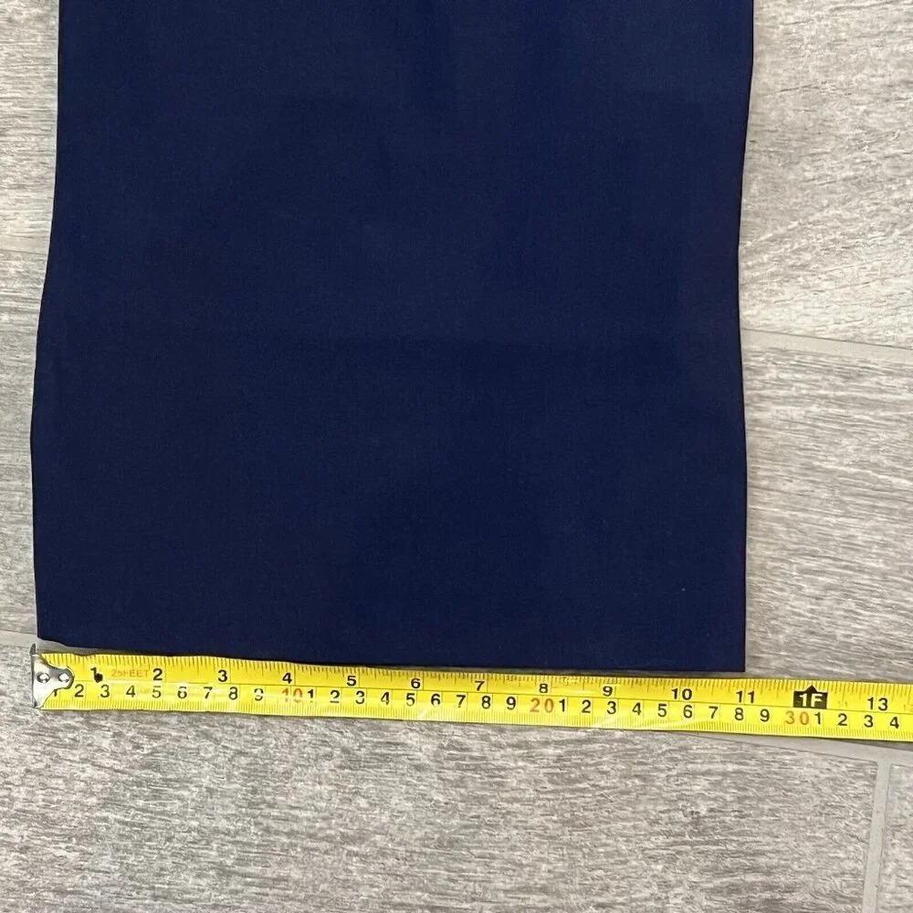 LOFT Women’s Dressy Wide Leg Cargo Pants Size 12 Navy Blue Utility Career - Picture 7 of 9